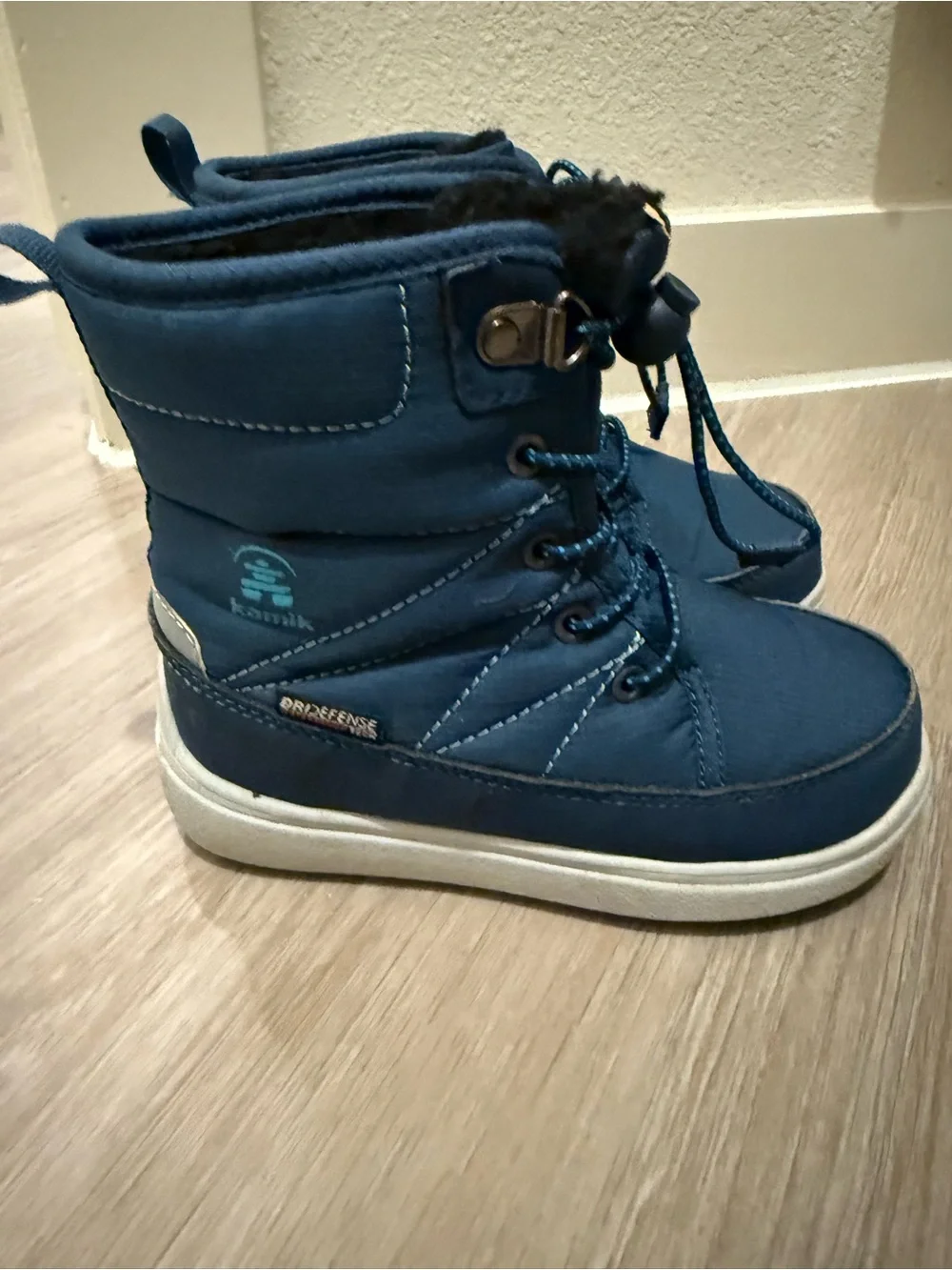 Weatherproof Insulated Kids Blue Insulated Snow Boots